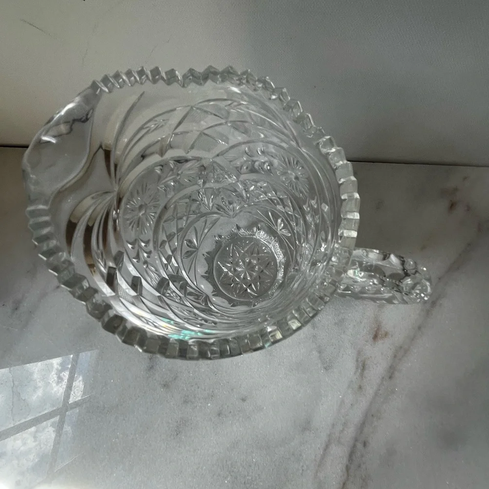 Faceted Daisy Burst Pitcher